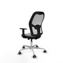 PIQUERAS Y CRESPO Silla de oficina Jorquera con mecanismo Sincro/Traslack, Gris y Blanco