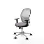 PIQUERAS Y CRESPO Silla de oficina Jorquera con mecanismo Sincro/Traslack, Gris y Blanco