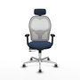 PIQUERAS Y CRESPO Silla de oficina Jorquera Azul marino y Blanco