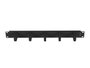 LANBERG Organizador de cables 1U 19 pulgadas con 5 soportes metálicos