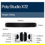 HP Poly Studio X72 All-In-One Video Bar para Videoconferencias - Negra - Sin Radio o Cable de Alimentación - TAA Compliant