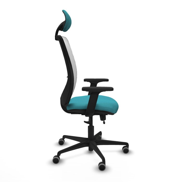 PIQUERAS Y CRESPO Silla de oficina Zulema con mecanismo Sincro/Traslack, Turquesa y Blanco PIQUERAS Y CRESPO Silla de oficina Zulema con mecanismo Sincro/Traslack, Turquesa y Blanco
