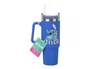 Wondee Vaso Térmico Disney Stitch 900 ml (30 fl oz) Azul Aislante con Tapa Multifuncional y Asa, 245x90x135 mm