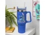 Wondee Vaso Térmico Disney Stitch 900 ml (30 fl oz) Azul Aislante con Tapa Multifuncional y Asa, 245x90x135 mm