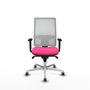 PIQUERAS Y CRESPO Silla de oficina Horna con mecanismo Sincro, Rosa y Blanco