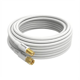 Poynting A-CAB-144 Cable de accesorios para antenas 5m Twin Pair HDF195 SMA (M) a SMA (F) blanco con recubrimiento de oro
