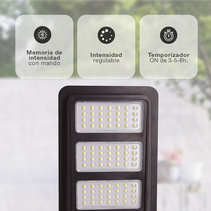 GSC Evolution Farola solar LED Buat con sensor de movimiento 14W 4000K IP65 GSC Evolution Farola solar LED Buat con sensor de movimiento 14W 4000K IP65