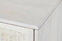 DKD Home Decor Mueble TV Romántico Blanco Roto Mango y Ratán 128 x 40 x 45 cm