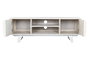 DKD Home Decor Mueble TV Romántico Blanco Roto Mango y Ratán 128 x 40 x 45 cm