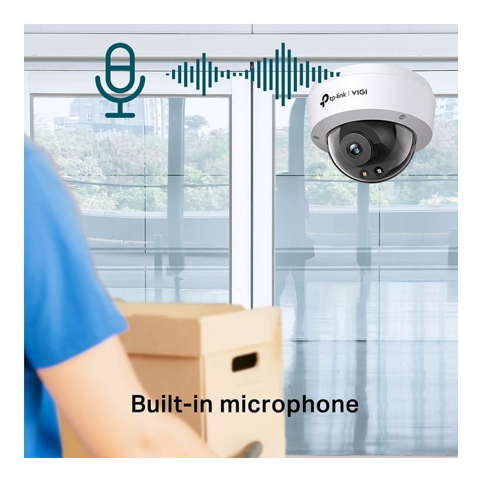 TP-Link VIGI C240(4mm) Cámara Domo IP 4MP Color Interior/Exterior Cableada Visión Nocturna 30m