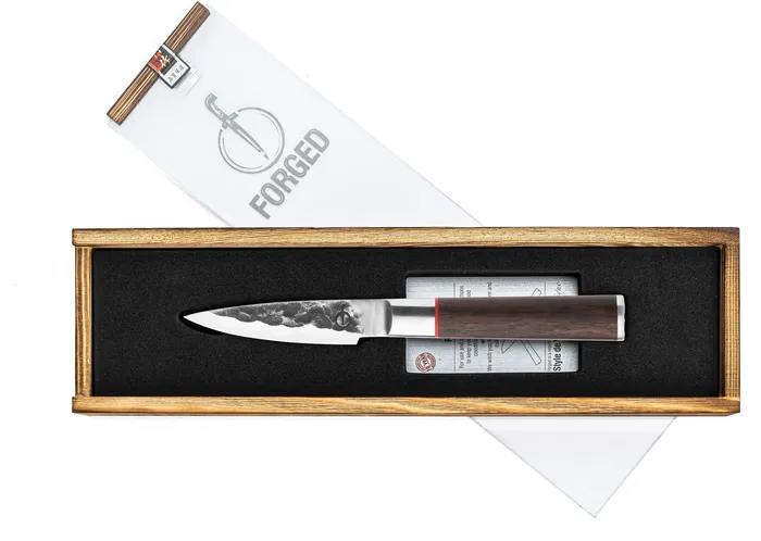 Forged Cuchillo Verduras FOR8720039625006 Acero Japonés 440C Mango Madera Dalbergia Hoja 8,5 cm