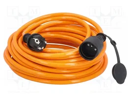 AS SCHWABE Prolongador de alimentación H07BQ-F 3G2,5mm2 15m naranja