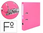 Liderpapel Archivador de Palanca Folio Documenta Forrado PVC Rado Lomo 52 mm Rosa con Compresor Metálico