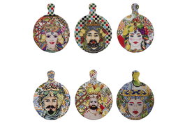 DKD Home Decor Iman Sicilia 2024 Mediterraneo Dorado 0.7 x 8 x 6 cm (72 Unidades)