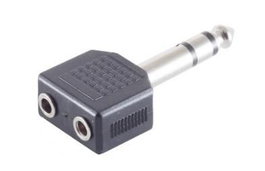MicroConnect Divisor de auriculares AUDANS 6.3 mm a dual 3.5 mm