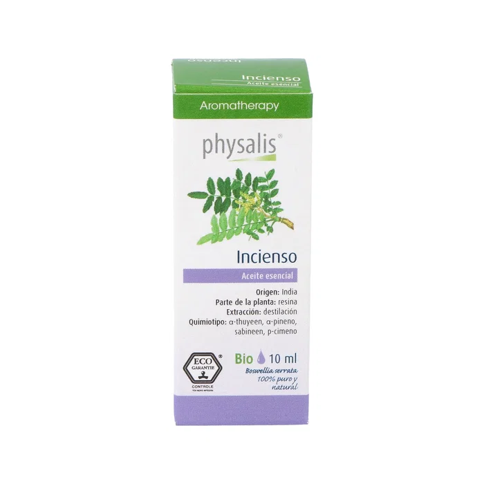 PHYSALIS Aceite Esencial de Incienso (Boswellia) 10 ml Bio, Apto para Difusión y Masaje, Origen India PHYSALIS Aceite Esencial de Incienso (Boswellia) 10 ml Bio, Apto para Difusión y Masaje, Origen India