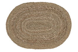 DKD Home Decor Individuales Basicos de Seagrass, Color Natural, 12 Unidades, 32 x 44.5 x 0.5 cm