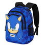 Sonic The Hedgehog Mochila Running PLUS Sight 32L, 3 Compartimentos, USB, Ripstop, Azul
