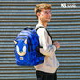Sonic The Hedgehog Mochila Running PLUS Sight 32L, 3 Compartimentos, USB, Ripstop, Azul