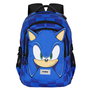 Sonic The Hedgehog Mochila Running PLUS Sight 32L, 3 Compartimentos, USB, Ripstop, Azul