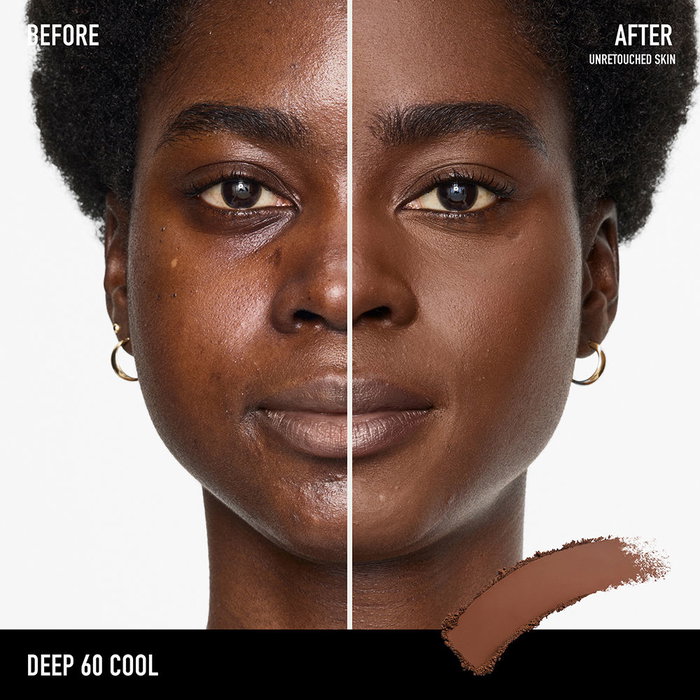 Bare Minerals BAREPRO 24HR Base de Maquillaje en Polvo Perfeccionadora de la Piel #60-Deep Cool, Cobertura Total Mate Duradera 24h, 8 gr