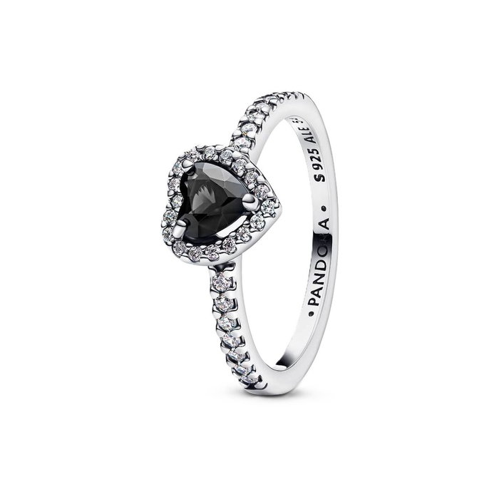 Anillo Mujer Pandora 198421C04-54 Plateado Negro Anillo Mujer Pandora 198421C04-54 Plateado Negro