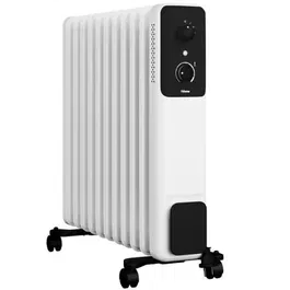 Tristar Radiador de Aceite KA-5381, Calefactor Eléctrico 2500W, 11 Elementos, Silencioso, Termostato Regulable, Protección Sobrecarga y Antivuelco