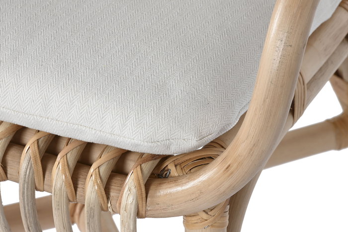 DKD Home Decor Silla Indonesia 1c24 Natural Blanco Ratán con Cojín 60 x 90 x 57 cm DKD Home Decor Silla Indonesia 1c24 Natural Blanco Ratán con Cojín 60 x 90 x 57 cm