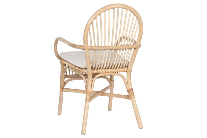DKD Home Decor Silla Indonesia 1c24 Natural Blanco Ratán con Cojín 60 x 90 x 57 cm DKD Home Decor Silla Indonesia 1c24 Natural Blanco Ratán con Cojín 60 x 90 x 57 cm