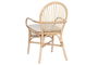 DKD Home Decor Silla Indonesia 1c24 Natural Blanco Ratán con Cojín 60 x 90 x 57 cm