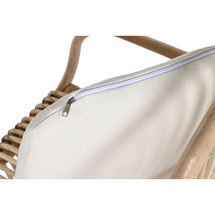 DKD Home Decor Silla de Ratán Natural con Cojín DKD Home Decor Silla de Ratán Natural con Cojín
