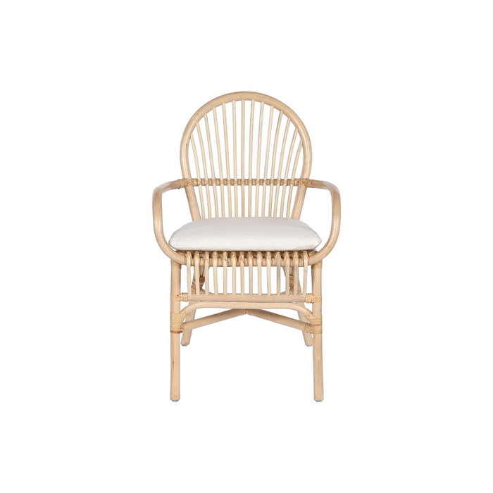 DKD Home Decor Silla de Ratán Natural con Cojín DKD Home Decor Silla de Ratán Natural con Cojín