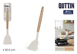 Inde Espátula de Madera Tamaño M para Cocina, Largo 36 cm, Ancho 7.2 cm - Spatula Soft (24 Unidades)