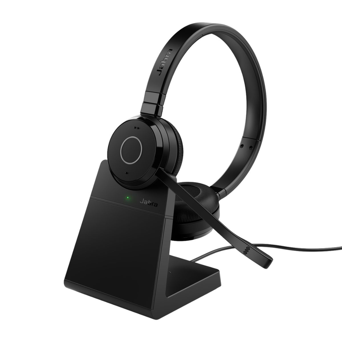Jabra Evolve 65 TE MS Headset, Auriculares con Micrófono para Oficina - Negro (Ref. 6693-833-399)