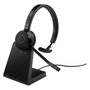 Jabra Evolve 65 TE MS Mono con Base de Carga, Negro