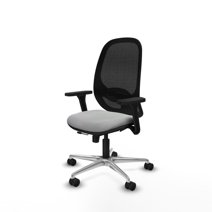 PIQUERAS Y CRESPO Silla de oficina Cilanco con mecanismo Sincro/Traslack Gris claro y Negro
