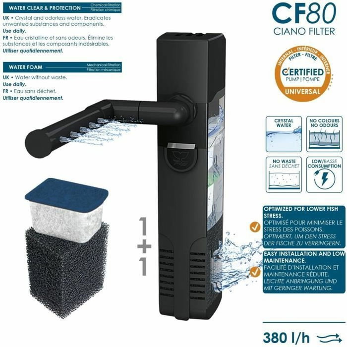 Ciano Acuario 60 Blanco 58 L con Filtro, LED, Calentador y Consumibles Ciano Acuario 60 Blanco 58 L con Filtro, LED, Calentador y Consumibles