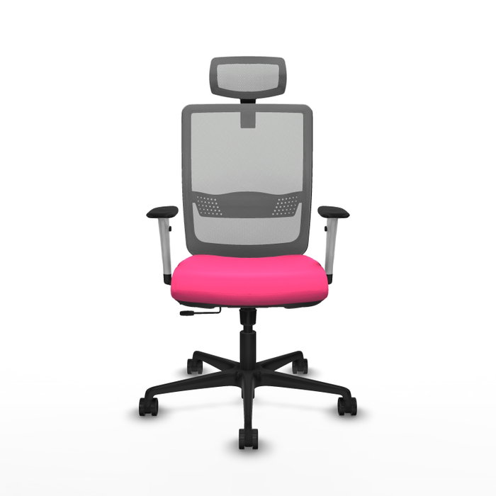 PIQUERAS Y CRESPO Silla de oficina Haches Rosa y Gris