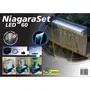 Ubbink Niagara 60 Led Kit de cuchilla de agua con iluminación LED para cascadas, acero inoxidable 304, incluye bomba y manguera