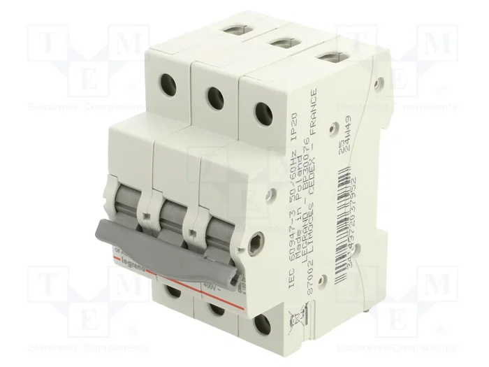 Legrand RX3 Interruptor de aislamiento 63A 3P 400VAC Legrand RX3 Interruptor de aislamiento 63A 3P 400VAC