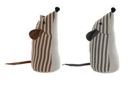 DKD Home Decor Sujetapuertas Algodón Ratoncito 13x13x26 cm