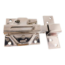 Micel Cerrojo de Seguridad Sobreponger CRR01 con 5 Llaves de Seguridad, Acero, Acabado Níquel, Placa 106 x 65 mm