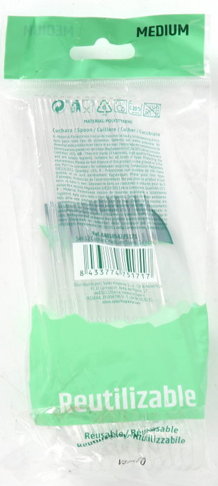 Algon Set de 12 Cucharas Medium Transparentes 16,6 cm (36 Unidades)
