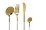 DKD Home Decor Juego de Cubertería CHIC de 16 Piezas en Acero Inoxidable Dorado