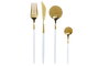 DKD Home Decor Juego de Cubertería CHIC de 16 Piezas en Acero Inoxidable Dorado