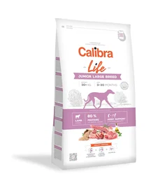 Calibra Dog Life Junior Large Breed Cordero Alimento Hipoalergénico para Perros Junior de Razas Grandes, 12 kg