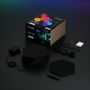 Nanoleaf Shapes Hexagons Ultra Black Edition Kit Inicio 9 Paneles LED Inteligentes RGB, Control Táctil y Música - Edición Limitada
