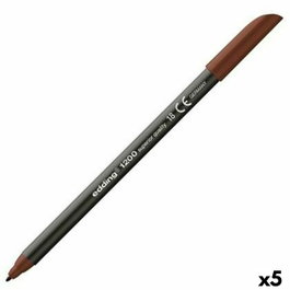 Edding Rotulador 1200 Marrón Oscuro Punta Redonda (Set de 5)