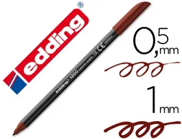 Edding Rotulador 1200 Marrón Oscuro Punta Redonda Set de 5