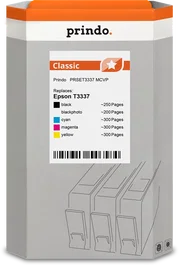 Prindo Classic Multipack Negro, Cian, Magenta, Amarillo para Epson 33